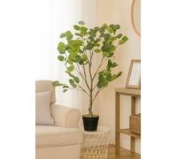 HomeZone Large Indoor House Plant 85cm Fake Eucalyptus Tree Realistic Faux Plant in Pot Home Office Artificial Tree with Pot Indoor Potted Trees