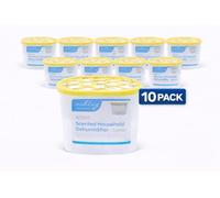 HomeZone Lemon Disposable Dehumidifiers 500ml 10 Pack - Moisture Absorber & Condensation Damp Traps for Home, Caravan, Garage & Shed