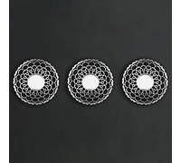 HomeZone® Set Of 3 Shabby Chic Moroccan Wall Mirrors Accessories Ornate Decorative Mirror Set Wall Mounted Hanging Home Décor Livingroom Bedroom Hallway Mirror (Silver)