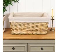 HomeZone Natural Make Your Own Hamper Basket with Liner and Accessory Kits Wicker Baskets Set Easter Egg Hunt Wicker Basket Kid Child Party Flower Craft Gift Baskets