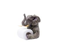 Homezone® Large Elephant Toilet Paper Roll Holder Wall Mountable Toilet Tissue Paper Dispenser Tissue Holder Bathroom Decor - Black Toilet Roll Holder Free Standing Elephant Animal Design