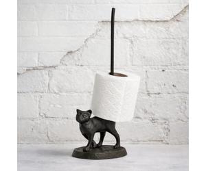 HomeZone Novelty Cat Toilet Roll Holder Animal Themed Toilet Paper Holder - Durable and Free Standing Long Neck with Holder Dispenser Bathroom or Kitchen Accessories for Indoor Loo Roll Holder Décor