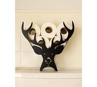 HomeZone Novelty Deer Head Toilet Roll Holder Free Standing Stag Animal Bathroom Accessories Decorative Home Decor Indoor Storage Loo Roll Holder