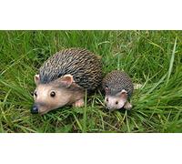Homezone 2pc Mother & Baby Hedgehog Resin Garden Fairy Ornaments Flower Pot Plant Pot Home Decor Hedgehog Family.