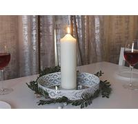 HomeZone Traditional Church Pillar Candle - Long Lasting Night Lighting - 150 Hours Burn time Ivory Candles Festive Decor for Home, Event, Party, Wedding, Christmas Decorations