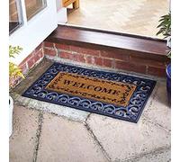 HomeZone Welcome Mats 75x45cm Outdoor Coco Coir Doormat (45 x 75 cm Welcome)