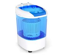 HOMFME 2 in 1 Mini Washing Machine, Portable Single Washing Machine and Dryer with Timer, Spin Tub, Drain Hose, Compact Laundry Machine Small Washer for Camping RV Dorm Apartment (Blue)