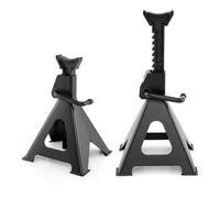 HOMFME 2 PCS Axle Stands, Heavy Duty Metal Ratchet Jack Stands Pair with 39-62cm Adjustable Height, Safe Lock, Vehicle Caravan Van Car Lifting Stand Set for Garage Workshop, 6 Ton Capacity Per Stand