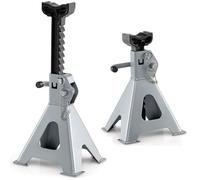 HOMFME 2 PCS Axle Stands, Heavy Duty Metal Ratchet Jack Stands Pair with Adjustable Height, Handle Lock, Vehicle Car Support Lifting Stand Set for Garage Workshop Home (With Safety Pin, 1 Ton, Grey)