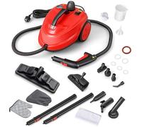 HOMFME 2000W Steam Cleaner, Handheld Steam Mop with 1.8L Tank and 13/15 Accessories, Multi-Purpose Cleaning Steamer Machine for Carpets Floors Autos Autos Windows Cars (Red)