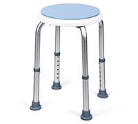 HOMFME 360 Degree Rotating Shower Stool, 6 Position Height Adjustable Round Shower Seat with Anti Slip Rubber Pads, Aluminum Shower Chair Bath Stool for Elderly Disabled Pregnant