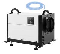 HOMFME 50L/Day Commercial Dehumidifier, Compressor Dehumidifier with 24H Timer, Auto Defrost, Sleep Mode, Memory Restart, Drain Hose, Industrial Building Air Dryer for Home Basement Warehouse (White)