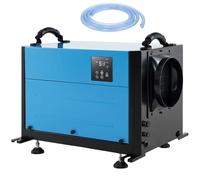 HOMFME 50L/Day Commercial Dehumidifier, Compressor Dehumidifier with 24H Timer, Auto Defrost, Sleep Mode, Memory Restart, Drain Hose, Industrial Building Air Dryer for Home Basement Warehouse (Blue)