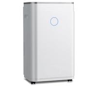 HOMFME Electric Dehumidifier, Portable Mobile Dehumidifiers with Digital Humidity Display, LED Control Panel, Sleep Mode, 24H Timer, Auto-Off, Mini Air Dehumidifier for Bedroom Garage RV (20L/Day)