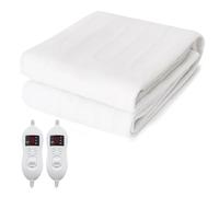 HOMFME Electric Heated Blanket, Heated Throw Bed Warmer with Single/Dual Control, 8 Heat Settings and Overheat Protection, Machine Washable Heated Fitted Mattress Underblanket (King Size-200x150cm)