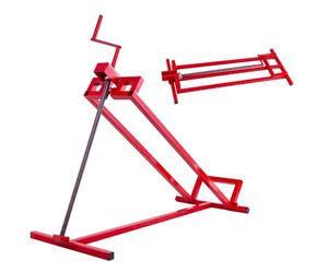 HOMFME Folding Ride on Mower Jack Lift, 400KG Height Adjustable Lawn Mower Lifting Device, Heavy Duty Steel Telescopic Maintenance Jack Lifter Ride-on Lawnmowers Garden Tractors