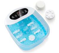 HOMFME Foot Spa Massager, All in One Electric Pedicure Footbath with Heat Bubbles and Massaging Tools, Therapeutic Massage Tub Pedicure Set for Care Your Feet and Relieve Pressure (Blue)