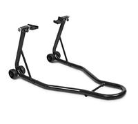 HOMFME Motorcycle Paddock Stand, Heavy Duty Rear Wheel Stand with Wheels, 14-20cm Adjustable Width, Metal Motorbike Lift Stand for Garage Repair Shop (Black)