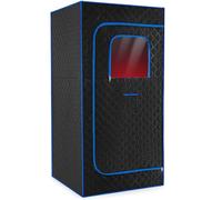 HOMFME Portable Steam Sauna Box, Sauna Tent with 1200W 3L Steamer, 15-Level Temperature, Remote Control, 99-Min Timer, Foldable Chair, Personal Home Spa for Full Body Relaxation (Blue)