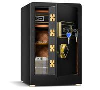 HOMFME Safe and Lock Box, 40L Money Safe Box with Keys, Dual Alarm System, Digital Keypad, Anti-peeping Design, 3 Open Ways, Lockable Storage Box Security Cabinet for Home Office