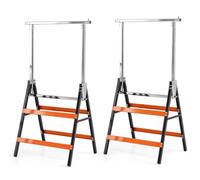 HOMFME Set of 2 Adjustable Telescopic Builders Trestle (Orange)