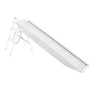 HOMFME Trailer Ramp, 160 x 30cm Aluminum Loading Ramp with Non-Slip Surface, 2025KG Capacity Heavy-duty Universal Vehicle Trailer Ramps for Motorcycle Car Bike Van ATV