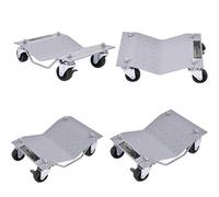 HOMFME Wheel Dolly, 2720KG Heavy Duty Car Moving Dolly with Lockable Casters, Handle, Set of 4 Car Tire Skates for Moving Repair Vehicle Trucks Trailers Motorcycles