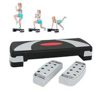 HomGarden 30" Adjustable Workout Aerobic Stepper in Fitness & Exercise Step Platform Trainer Stepper w/Risers Adjust 4" - 6" - 8" (Set of 1)