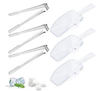 Homgaty 6 Pcs Sweet Tongs and Scoops, Ice Tongs Mini Sweet Tongs for Pick Mix, Small Sweet Scoops for Pick N Mix, Measuring Shovel Spoon Serving Tongs for Candy Bar