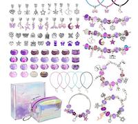 Homgaty Charm Bracelet Making Kit, Jewelry Craft Sets for Beginners, Creative Arts and Crafts Gift for Adults Women