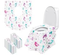 Homgaty Disposable Toilet Seat Covers, Potty Seat Cover Protectors, Extra Large Size, Individually Wrapped, Waterproof for Travel, Toddlers Potty Training in Public Bathroom (Mermaid)