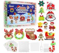 Homgaty Fuse Beads Pegboards, Clear Animal Shape Plastic Beads Template Boards with 18 Pcs Colorful Cards for Christmas Craft Beads