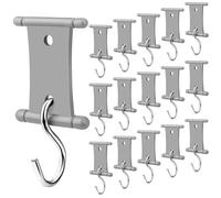 Homgaty RV Awning Hooks, 16 Pcs Awning Light Clips for Rail 5/6mm and 7/8mm, Camping Awning Hook Hangers Rail Accessories for Motorhome, Caravan, Campervan, Camping Tent