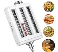 HOMGEN 3 in 1 Stainless Steel Pasta Maker Attachment for All Kitchenaid