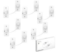 HOMGEN 6 Pack Window Locks Child Safety No Drilling Durable Window Locks for Upvc Strong Self Adhesive Window Safety Restrictor 2 Way Installation Window Security Lock for Home etc -Button Style