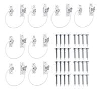 HOMGEN 8PACK Cable Window Restrictors Locks with Keys & Self-Tapping Screws Child Safety Window Locks Stainless Steel Cable Limit Opening to Protect Kid Universal Fit for Wood, UPVC & Aluminium Frame