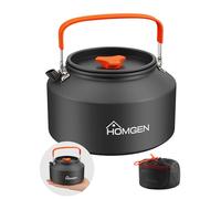 HOMGEN Camping Kettle - 2L Large Portable Stovetop Tea Kettle - Fast Heating Boiling Hot Water for Open Fire - Lightweight Coffee Pot with Anti-Scald Handle & Carry Bag for Outdoor Hiking Travel