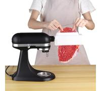 HOMGEN Meat Tenderizer for KitchenAid Stand Mixer-Stainless Steel Gears Meat Tenderizer Attachment for All Models KitchenAid,Meat Tenderizer Machine White