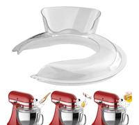 HOMGEN Pouring Shield for KitchenAid 4.8l Pouring Shield Secure Fit Medium Mixer Bowls Dishwasher Safe Splashguard for 4.5 and 5 Quart Fit Stainless Steel, Glass and Ceramic Bowl with Cleaning Brush