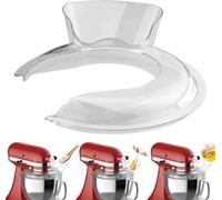 HOMGEN Pouring Shield for KitchenAid Pouring Shield Secure Fit Medium Mixer Bowls Dishwasher Safe Splashguard for 6 Quart Fit Stainless Steel, Glass and Ceramic Bowl with Cleaning Brush
