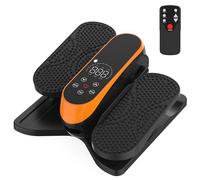 HOMGIM Under Desk Elliptical Machine - Quiet Motorized Leg Exerciser with Smart Remote, 12-Speed Manual Programs Auto/3 Auto Programs LCD Display & Bidirectional Motion for Home/Office (Orange-1)