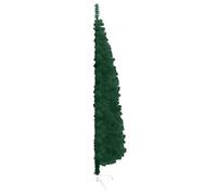 Homgoday Artificial Christmas Tree for Corner, Christmas Tree 120 cm/150 cm/180 cm/210 cm/240 cm, PVC Flame-retardant, Quick Assembly, Foldable, Includes Green Metal Stand, 150 cm