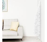 Homgoday Artificial Christmas Tree Thin Half Stand White 210 cm Christmas Decoration, Christmas Tree, Artificial Christmas Tree Slim Stand
