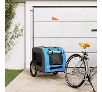 Homgoday Bike Trailer for Dogs Blue and Grey Ox and Iron, Home Furniture Indoor Outdoor Living Room Bedroom x