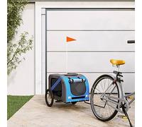 Homgoday Bike Trailer for Dogs Blue and Grey Ox and Iron, Home Furniture Indoor Outdoor Living Room Bedroom Y