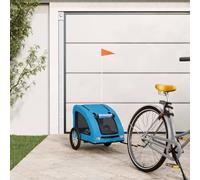 Homgoday Bike Trailer for Dogs Blue Ox Fabric and Iron Home Furniture Indoor Outdoor Living Room Bedroom