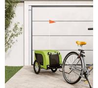 Homgoday Bike Trailer for Dogs Green and Black Fabric Ox and Iron Home Furniture Indoor Outdoor Living Room Bedroom x