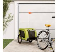 Homgoday Bike Trailer for Dogs, Green and Black, Ox Fabric and Iron, Home Furniture Indoor Outdoor Living Room Bedroom Y