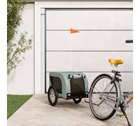 Homgoday Bike Trailer for Dogs Grey and Black Fabric Ox and Iron, Home Furniture Indoor Outdoor Living Room Bedroom G