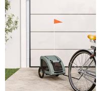 Homgoday Bike Trailer for Dogs Grey Ox Fabric and Iron, Furniture for Home Indoor Outdoor Living Room Bedroom H